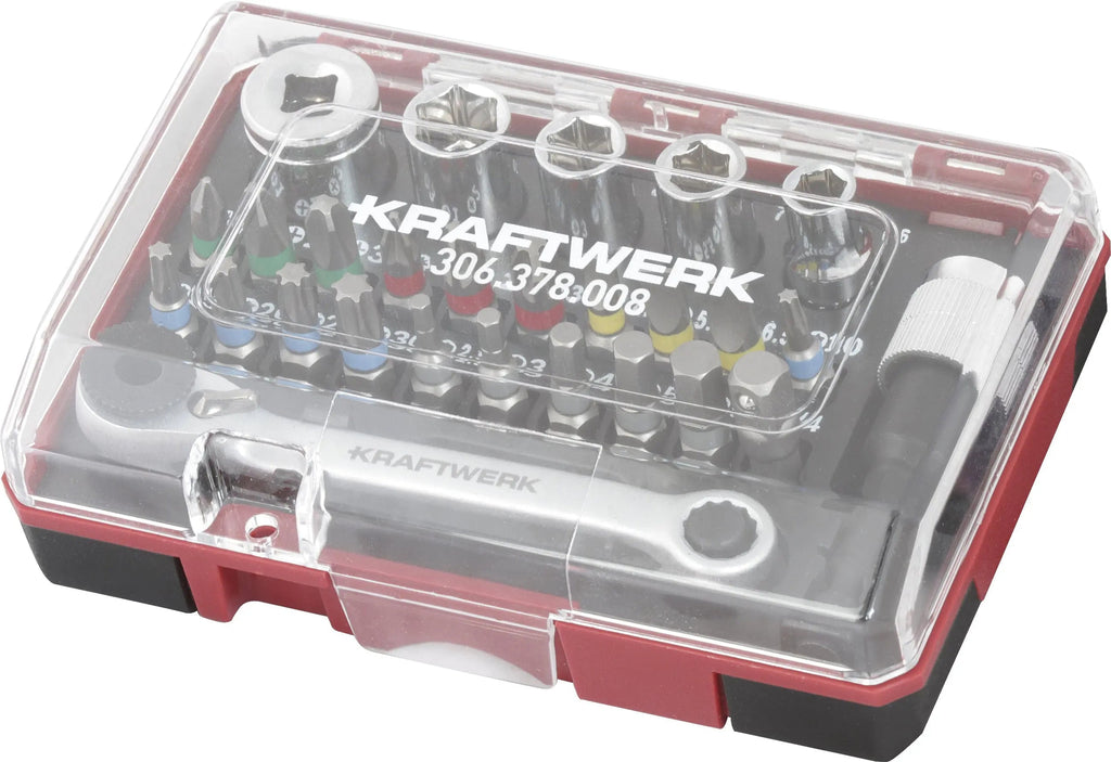 bit box mit mini ratschenschlüssel 1/4" s2 , 27 tlg.