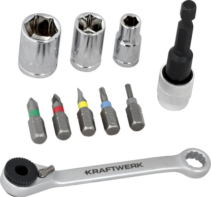 bit box mit mini ratschenschlüssel 1/4" s2 , 27 tlg.
